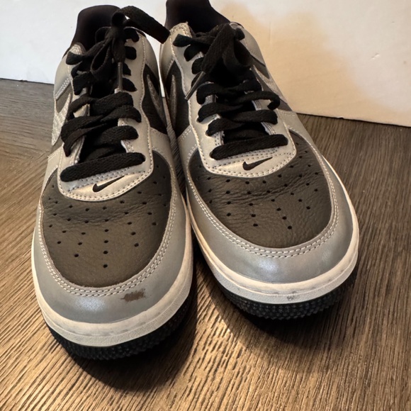Nike Air Force 1 Low Mens Black Silver 3M Snake 2020 Sneaker DJ6033-001 EUC Sz 8 - Picture 8 of 11